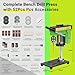 Mini Bench Drill Press, Portable Pillar Drill Press 7 Speed Benchtop Drilling Machine with 52Pcs Drilling Accessories Table Driller Bench Machine for DIY Woodwork, Metal, Jewelry Craft Tool