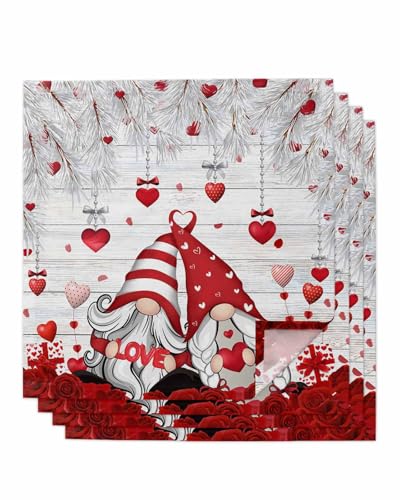 Servilletas de Tela Rojas 20x20 Pulgadas Pack x4 miniatura 1