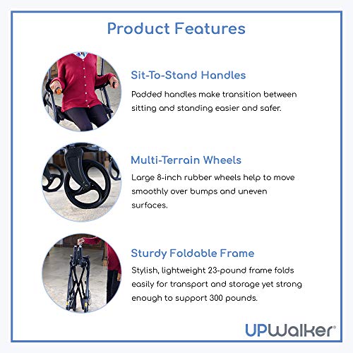 UPWalker Youth Original Upright Walker for Kids, Stand Up Folding Rollator Walker & Walking Aid with Easier Handling & Compact Design. - Thumbnail 5