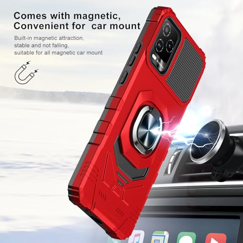 Coque BLU View 5 Pro rouge double couche avec verre trempé - 6