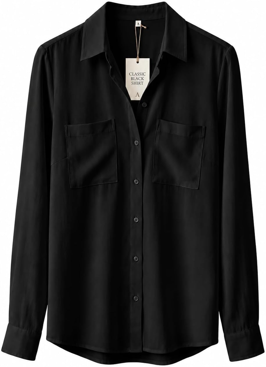 Camisa Feminina Social Blusa Camisete De Botão Manga Longa Blusas Trabalho