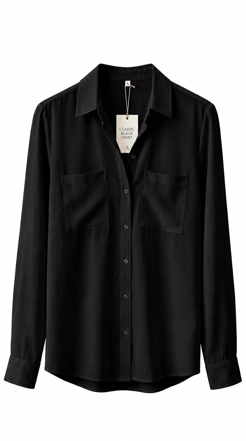Camisa Feminina Social Blusa Camisete De Botão Manga Longa Blusas Trabalho