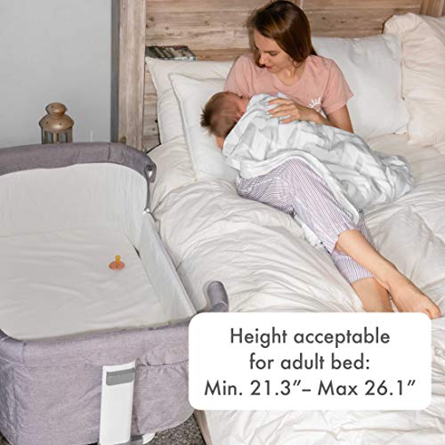 Papablic 2-In-1 Bonni Baby Bassinet & Bedside Sleeper, Grey #TOP5