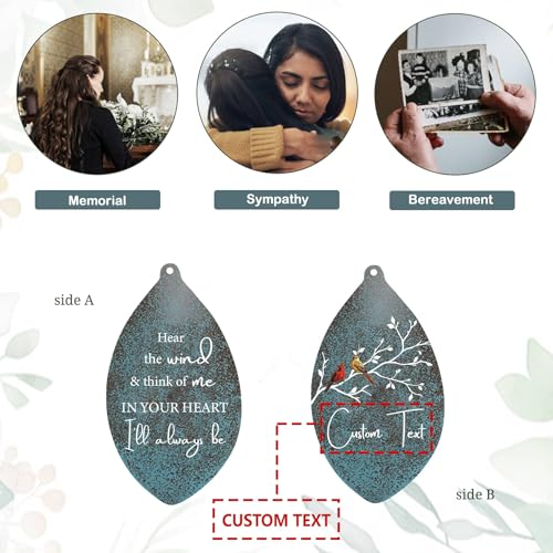 Image of ASTARIN Personalized Sympathy Wind Chimes Deep Tone, 35inch Cardinal Wind Chimes, in Loving Memory of Dad /Mom, Memorial Gifts for Funeral Condolences(Produced in Texas)