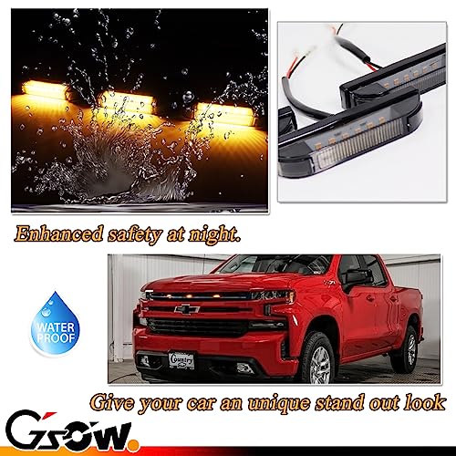 Kit de 3 luces LED ámbar para parrilla Chevrolet Silverado miniatura 4