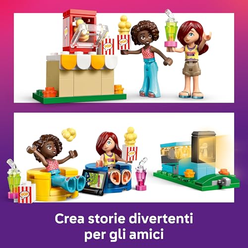 Friends Movie Night dell’Amicizia Giochi per Bambine da 6 Anni in su - Include 2 Mini Bamboline, uno Schermo e un Proiettore con Mattoncino Luminoso - Set di Costruzioni Creative - 42642 - Lego - Immagine 3