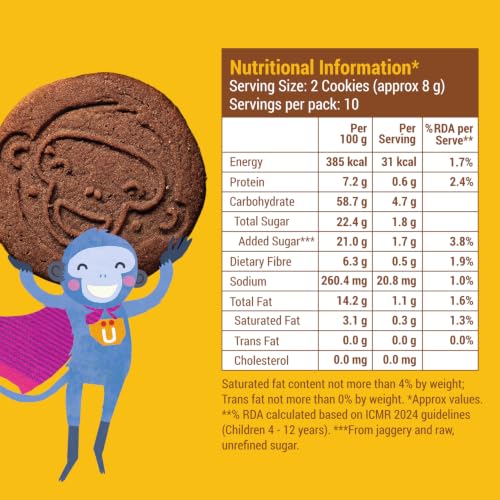 Image of Slurrp Farm No Maida No Palm Oil Choco Ragi Multigrain Cookies | Yummy Biscuits made with Ragi, Jowar and Whole Wheat Flour | Tasty Cookies for Kids | 80g
