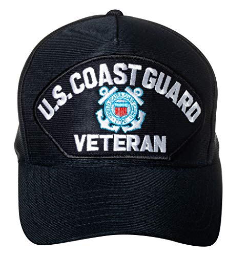 Image of United States Coast Guard Emblem Patch Hat Navy Blue Baseball Cap