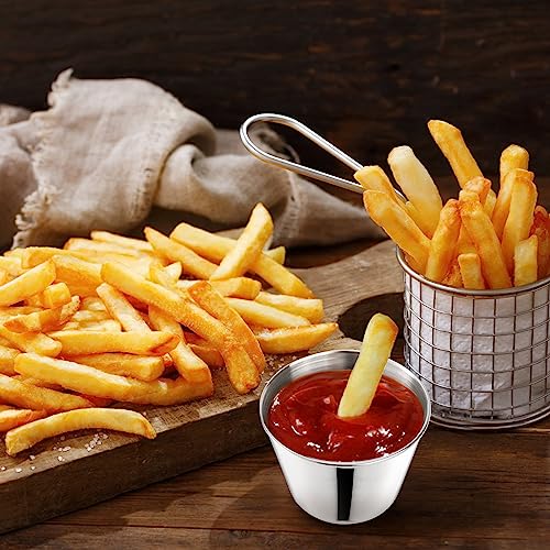 Lawei 30 Pack 1.5 oz Stainless Steel Sauce Cups, Small Individual Condiment Ramekins, Commercial Grade Dipping Cups, Portion Cups - Image 4