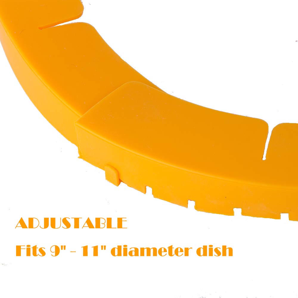 Kamehame Masa ciasta ceramiczna 3,5 kg, silikonowa osłona na ciasto regulowana pasuje do 23,5 cm - 28,5 cm patelnia do ciasta, zestaw 2 do torty, pizzy, ciasta pieczenia pakiet wartości