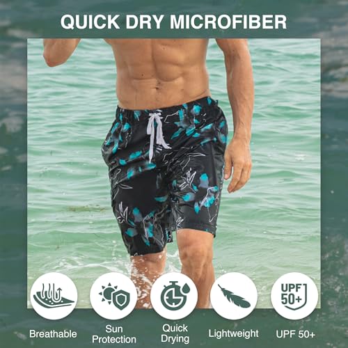 Image of Kanu Surf Men's Big Viper Extended Size Stripe Swim Trunk