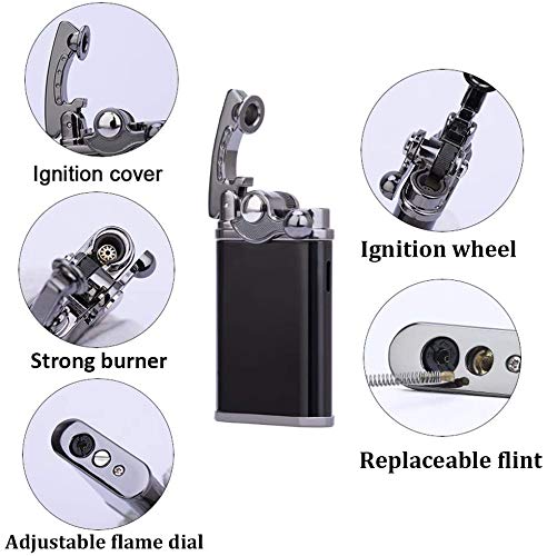 Encendedor Torch Katzone Retro Rocker Dual Acción Plateado miniatura 3