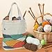 TOGETRUE Yarn Bag, Knitting Crochet Tote Bag, Yarn Storage Bags Organizer, Crochet Bags for Crocheting Project, Store Skein Ball, Short Knitting Needle (Color Arc)