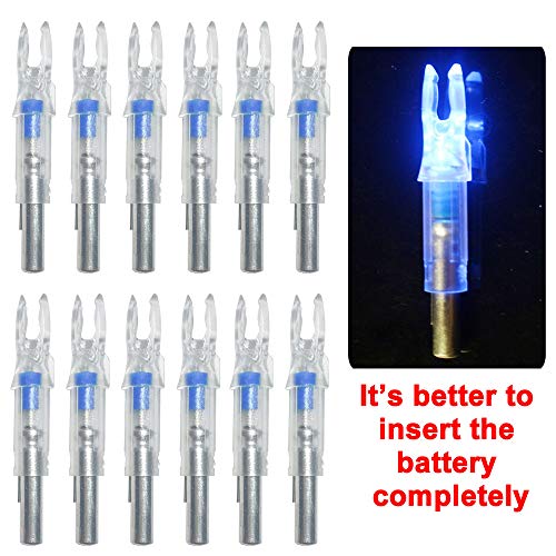 XHYCKJ 12PCS S Led Lighted Nocks for Arrows with .244" Inside Diameter Archery