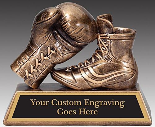 ABH Boxer, Boxing Gloves, Boxing Shoes Award-Trophy Golden Resin Sculpture 5 1/2