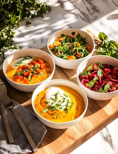 AISBUGUR Cereal Bowls,39 OZ Large Soup Bowls: Porcelain Salad Bowls Set of 4- Pho Bowls for Soup,Salad,Pasta,Fruit,White Bowls Set for Dishwasher & Microwave Safe