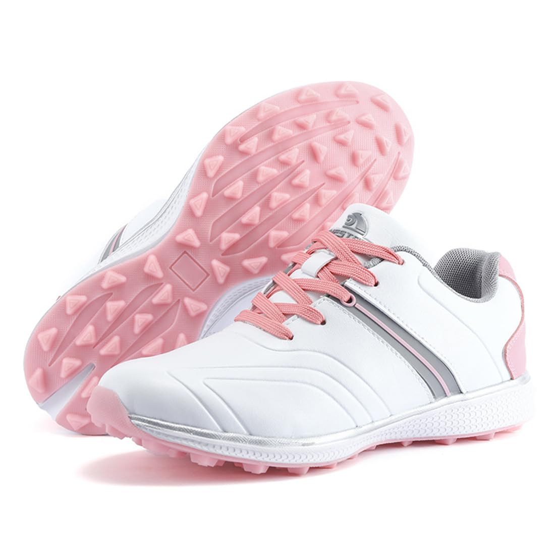 Zapatos De Golf Resistentes Al Agua para Mujer, Calzado De Golf Sin Clavos Al Aire Libre Comodidad Zapatillas De Cuero para Caminar