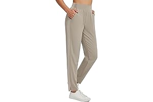 BALEAF Women's UPF 50+ Casual Stretch Athleisure Hiking Golf Pants with Zipper Pockets