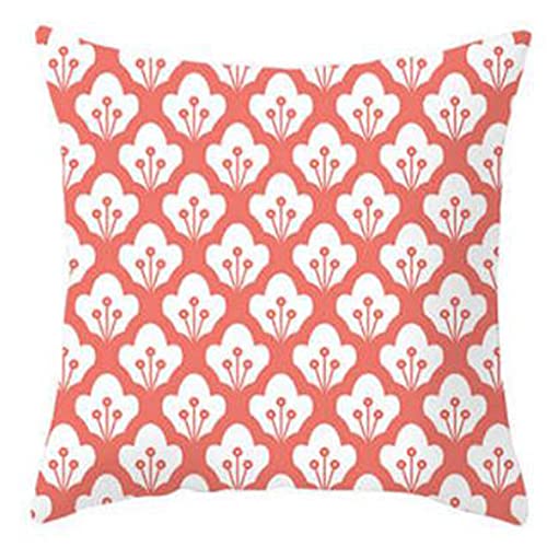 ジオメトリ ポリエステル スローピローカバー 装飾 ソフト スクエア クッション ケース用 ソファ ソファ用 17.71インチ 隠しジッパー枕 標準枕ケース スローピローケース ホワイト ソフト