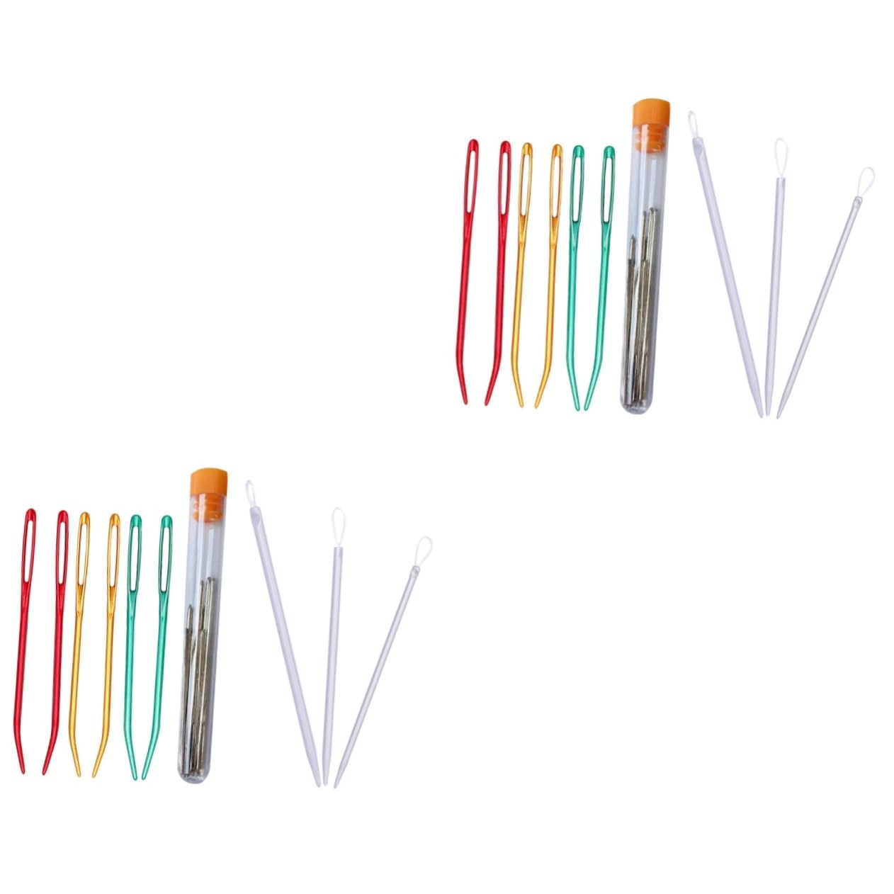 Operitacx 2 Sets Knitting Needles Yarn Needles Set Sewing Sweaters Sewing Tools Weaving Accessory Random Color