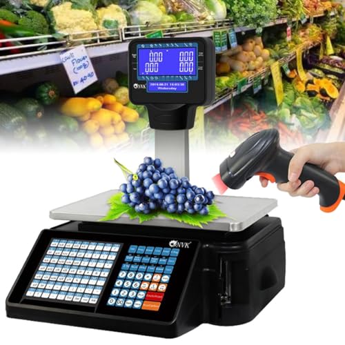 Báscula Digital Comercial con Impresora Térmica y Pantalla LCD miniatura 1