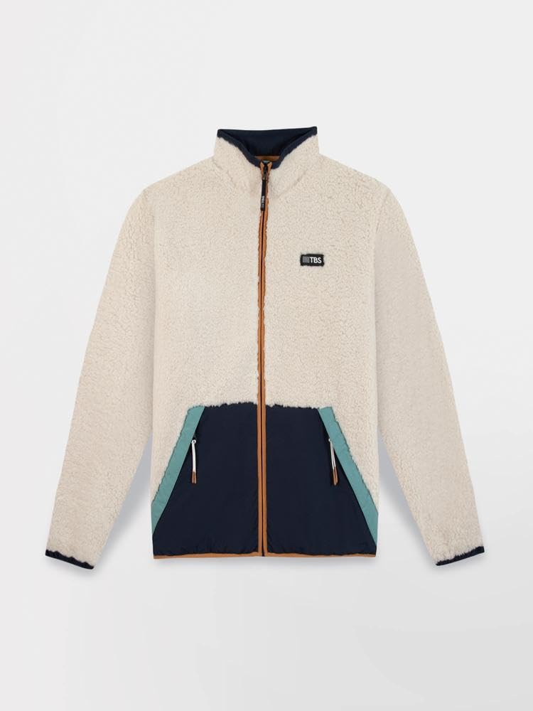 TBS - Pile - Uomo - Bianco/Ecru - Kuseyzip - Taglia XL