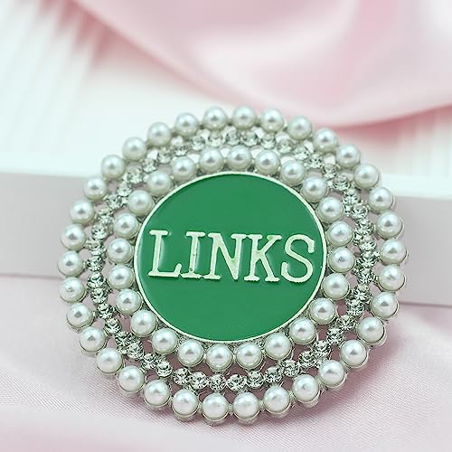 Image of Pearl Sorority Brooch for Women Greek Sorority Paraphernalia Gift Green Sisterhood Jewelry for Soror Sister