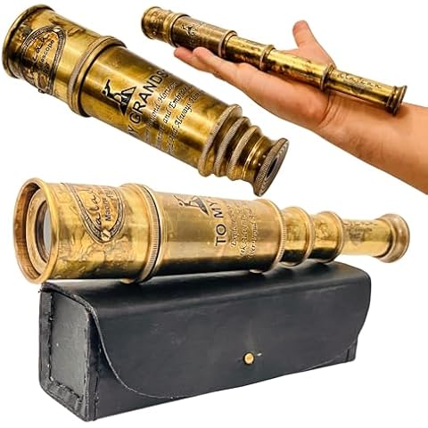 ALADEAN Vintage Pirate Spyglass 16" - Inspirational Gift to My Grandson from Grandpa Grandma | Graduation, Birthday, Christmas, Baptism | Meaningful Grandson's Gift Cover
