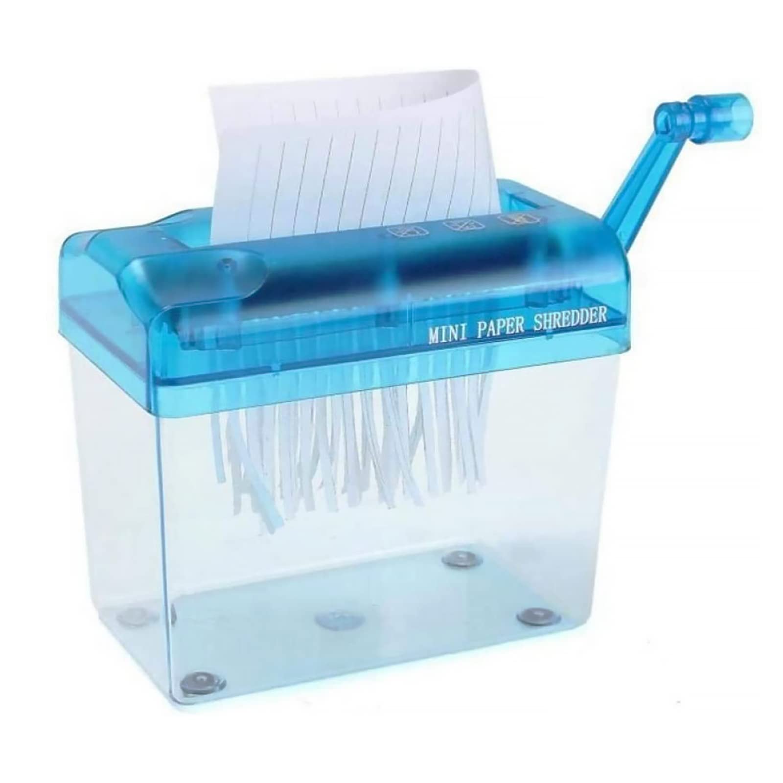 Portable Hand Shredder A6 Paper Shredder Manual Paper Shredder Mini Paper Cutting Machine with Basket Office School Home Desktop Stationery for Paper Bills Receipts