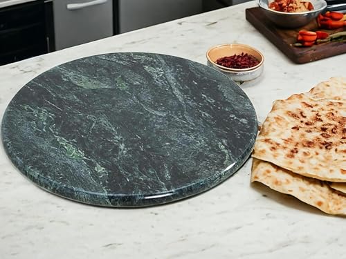 Image of Saudeep India 10 Inch Green Marble Chakla | Roti Chakla, Chapati Roller Board | Durable Roti Maker or Pulka Maker(Only Green Chakla)
