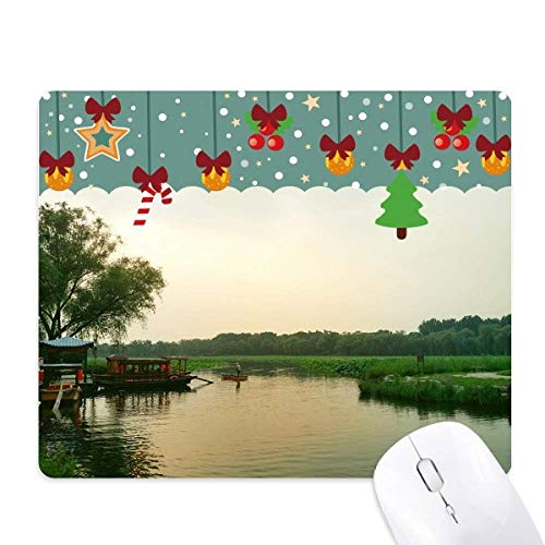 Tapis de souris photo Sunset Lake pour décorer votre bureau de télétravail
