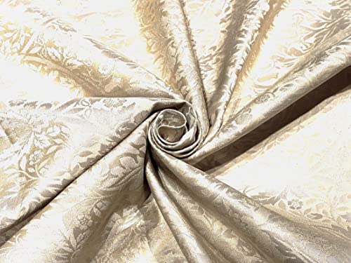 Taffetas de soie doré jacquard rose tissu d'exception pour vos créations