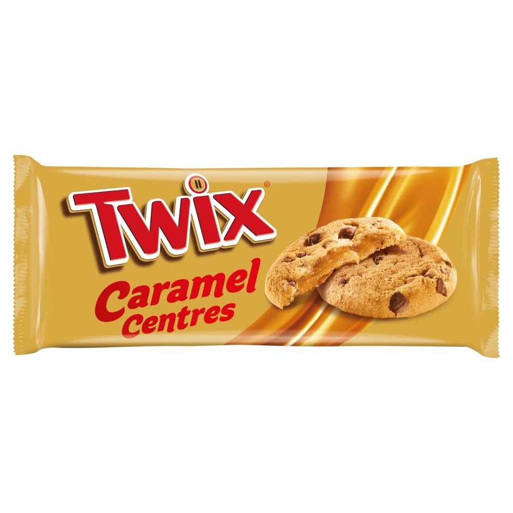 Twix Soft Centre Crisp Biscuits Milk Chocolate Chips with Caramel Centre, 144g