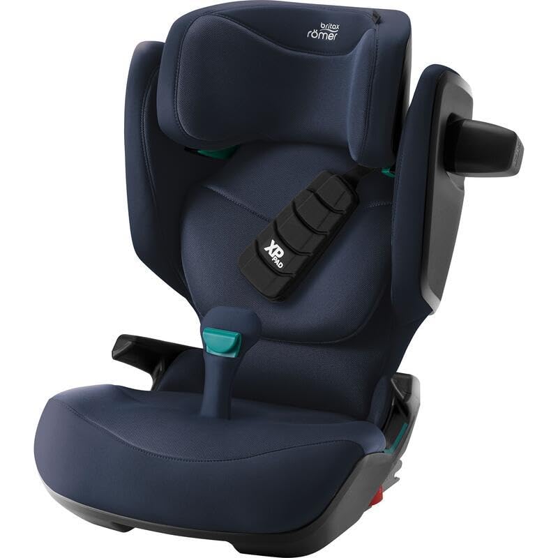 BRITAX KIDFIX PRO - Asiento elevador de coche con respaldo alto ISOFIX- de 3,5 años a 12 años, SICT, reposacabezas cómodo, fabricado en Alemania, 44 x 42 x 63 cm, color azul noche