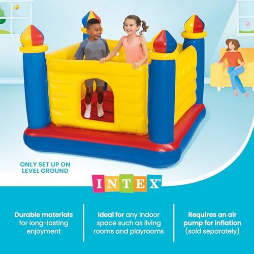 Image of INTEX Jump-O-Lene Inflatable Bouncy Castle for Kids Ages 3-6