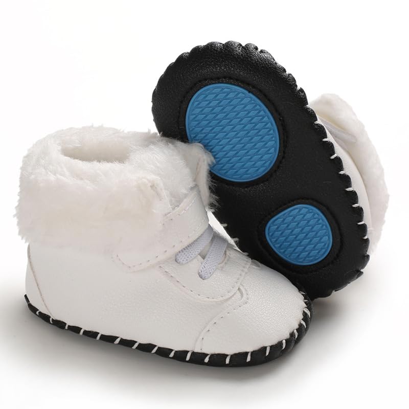 Baby Boys Girls Soft Sole High Top Ankle Warm Sneakers Boots, Winter Outdoor Sport Newborn Infant First Walkers Shoes2