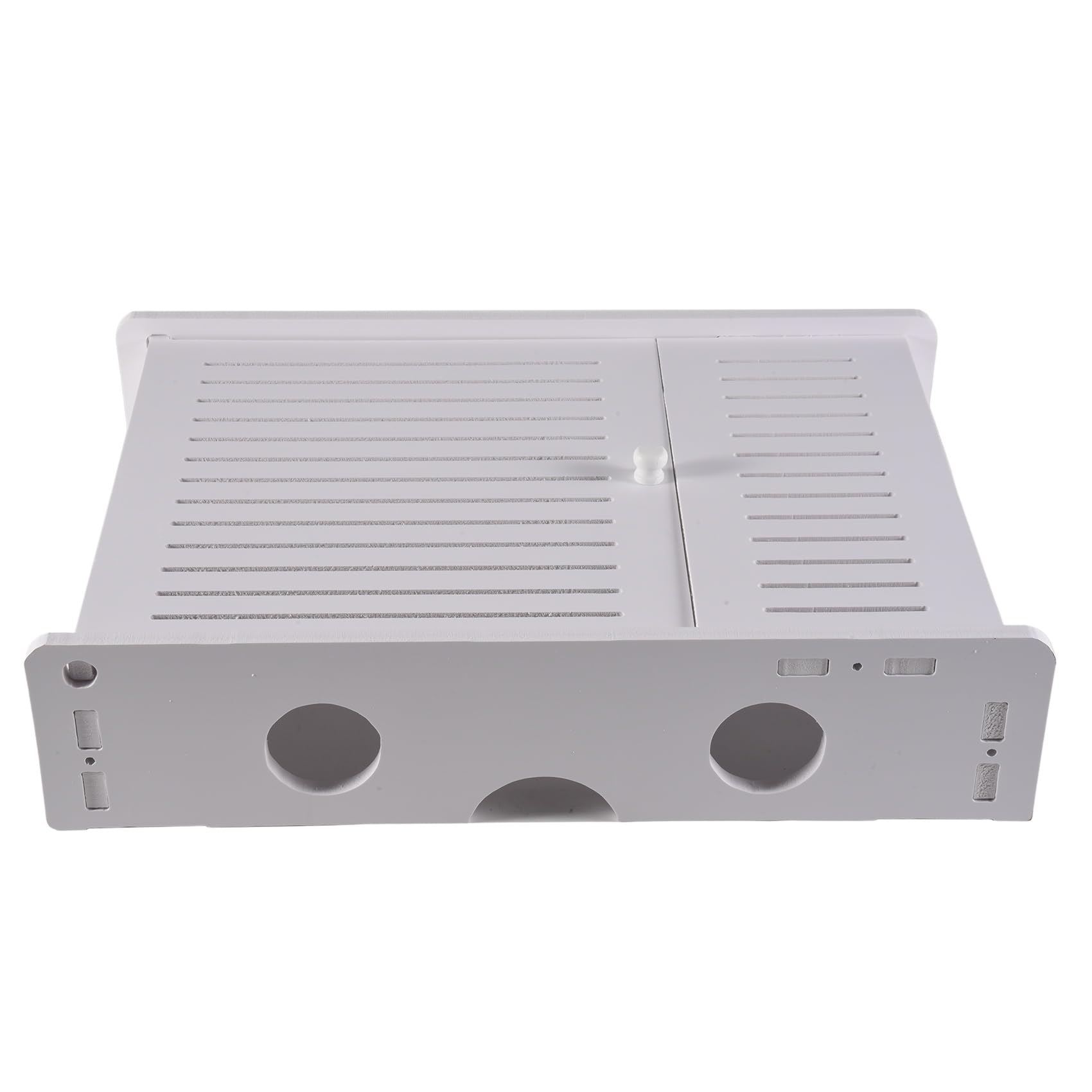 Scatola Porta Router WiFi - Mensola Da Parete Doppia Porta Per Cavi, Bianco, 39x9x27 Cm - Foto 6