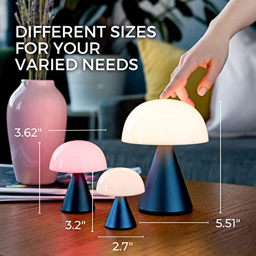 Lexon Mina Small Mushroom Lamp, LED Portable Bedside Light for Bedrooms Kids & Nursery - Image 2