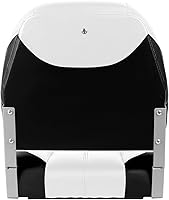 Vista 3 de Asiento plegable para barco con respaldo bajo de dos tonos, blanco/negro