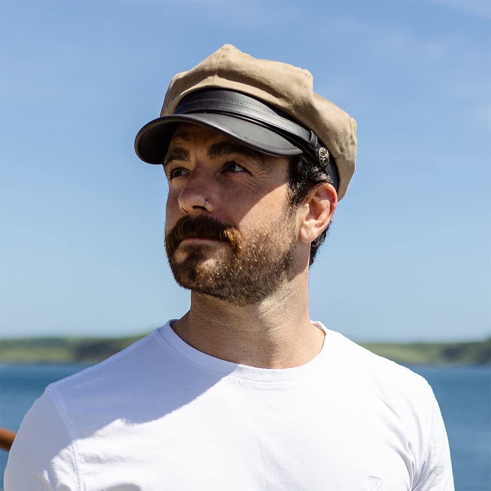 Jaxon & James Rebel Motorcycle Cap - Britisches Hellbraun