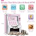 BAODLON Pink Piggy Bank for Kids, ATM Machine Bank for Real Money with Debit Card, Bill Feeder, Coin Recognition, Balance Calculator, Electronic Savings Safe Box, Cool Stuff Toys Gifts for Teen Girl