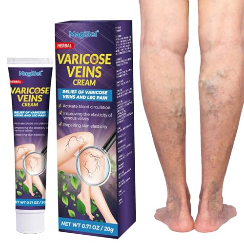 Krampfadern Creme,Varicose Veins Cream,Creme gegen besenreiser, Anti-varicose veins and spider veins cream, Krampfadern und Besenreiser Entfernen,Beine Care Salbe Improve Blood Circulation for Legs20g