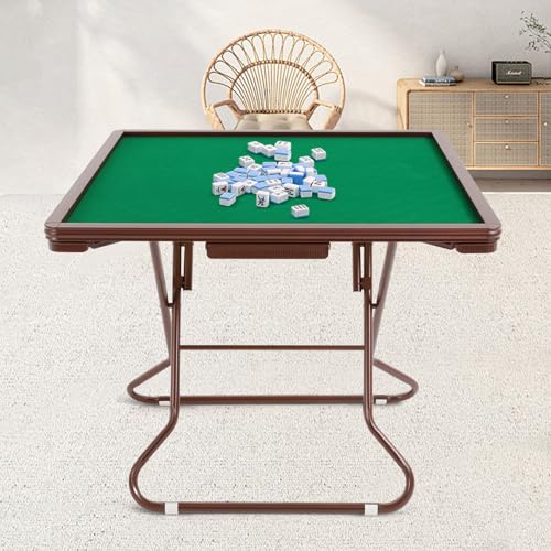Mesa Plegable de Mahjong y Poker con Portavasos 34.65in miniatura 4