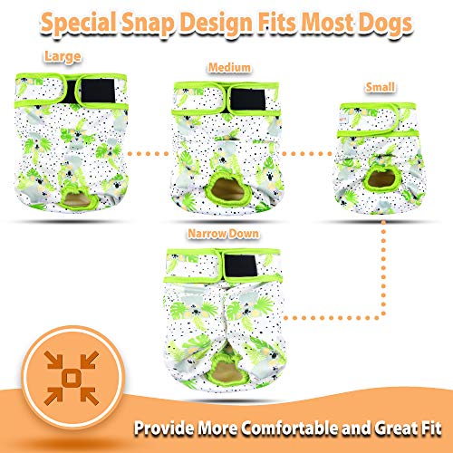 Image of Langsprit Washable Female Dog Diapers (3 Pack) - No Leak Reusable Diapers for Doggy Female in Period - Highly Absorbent Dog Heat Panties with Adjustable Snaps (Koala, XX-Large)