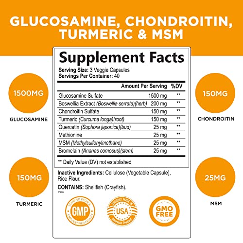 Glucosamine-Chondroitin-with-Turmeric-MSM-Triple-Strength-Joint-Comfort-Support-2100mg-Dietary-Supplement-with-Boswellia-Bromelain-120-Capsules