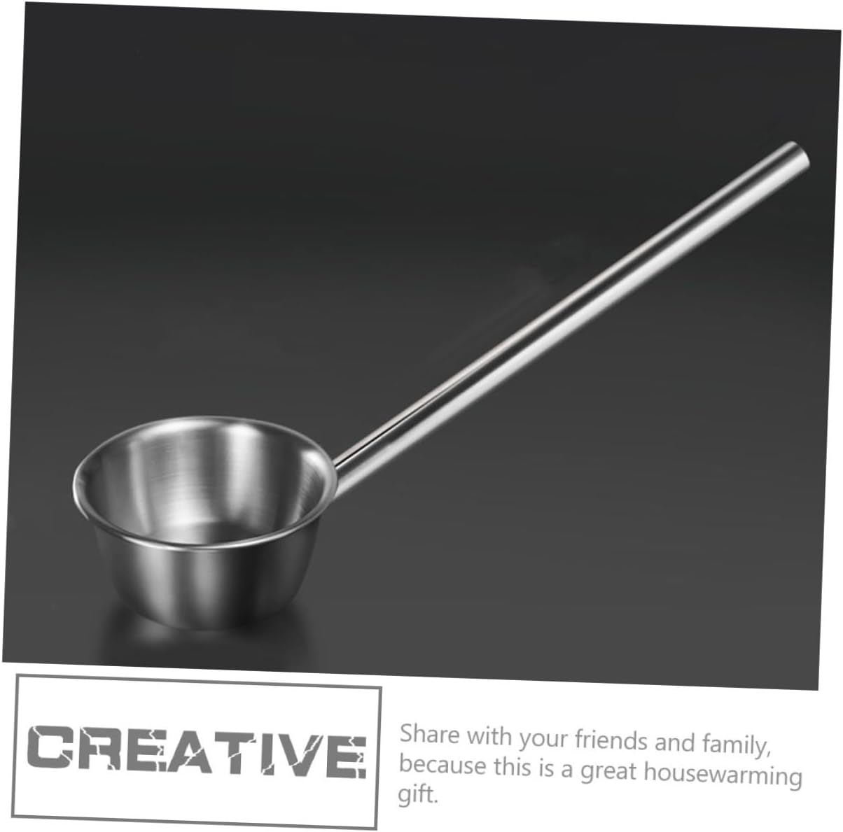 Stainless Steel Water Ladle Long Handle Medium Size Household Kitchen Scoop Multipurpose Soup Spoon for Cooking and Serving