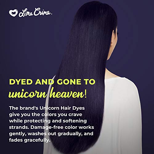 Lime Crime Unicorn Hair Dye, Squid - Dark Purple Fantasy Hair Color - Full Coverage, Ultra-Conditioning, Semi-Permanent, Damage-Free Formula - Vegan - 6.76 fl oz