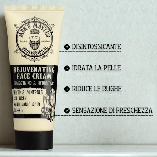 Men's Master Crema Idratante, Rigenerante, Viso per Uomo | Antirughe | Arricchita con Collagene, Minerali e Acido Ialuronico| 75 ML - 2