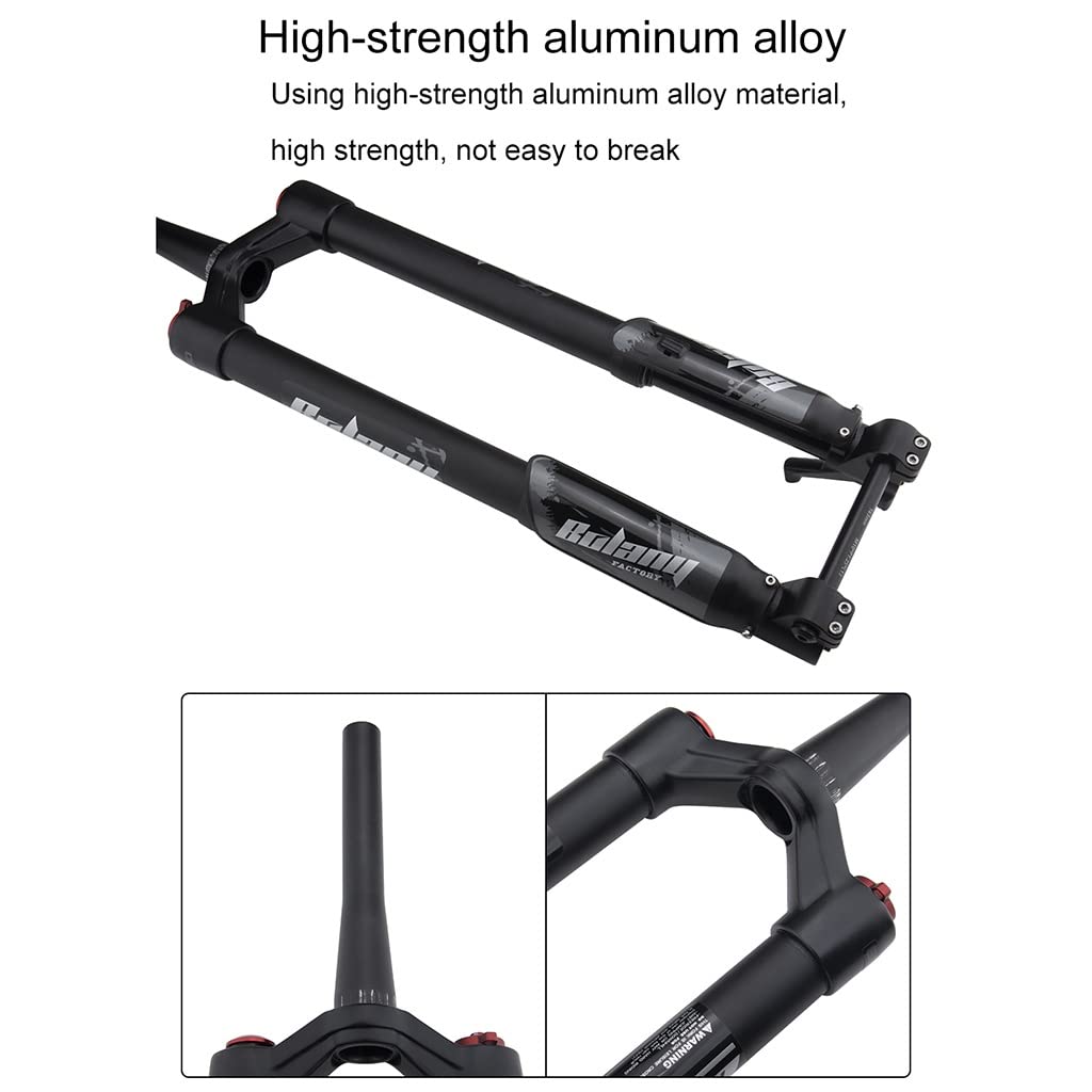 Fourche VTT Suspension Pneumatique 26/27.5/29" - Débattement 120mm - Axe 15x100mm - Tube Conique - Frein Disque