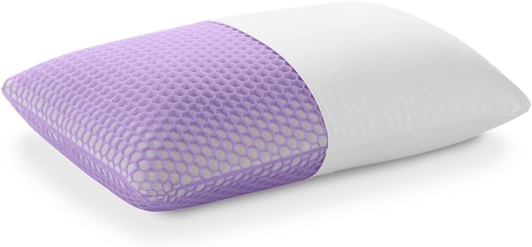 Purple Harmony Pillow - King Medium, Greatest Pillow Ever Invented, 360º Hex Grid & Talalay Latex Core - No Pressure Support, Stays Cool, Luxurious Comfort King - Medium